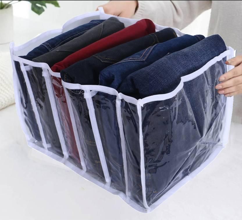 6 Grids Folding Clothes Organizer